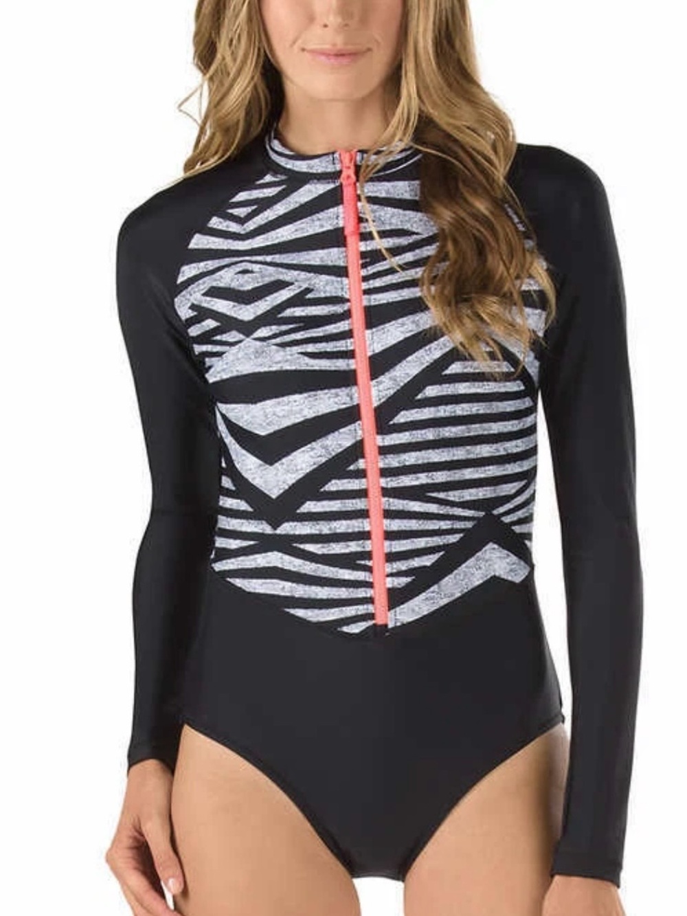 Speedo Women’s UV50+ Long Sleeve One Piece Paddle Suit Swimsuit M